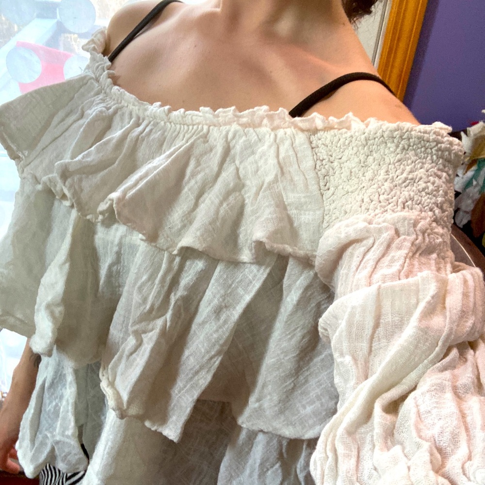 Zara white blouse